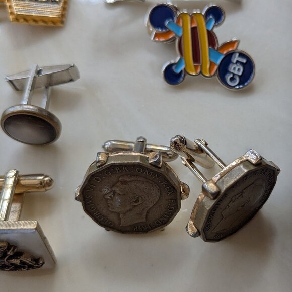 Menswear Accessories Bundle Isaia Brooks Brothers Ties Pocket Squares Cufflinks - Picture 9 of 15